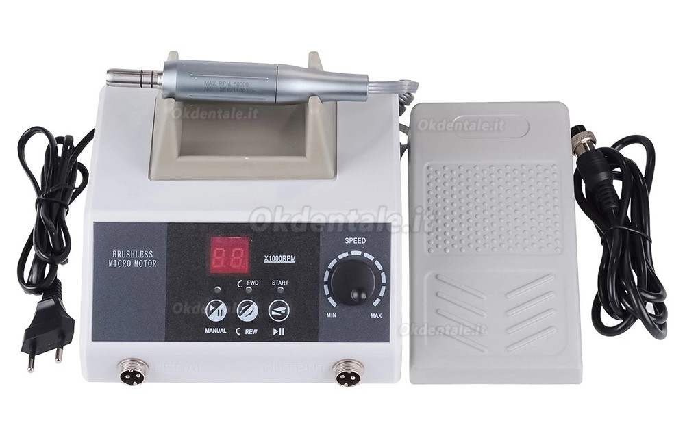 Micromotore da laboratorio odontotecnico con motore brushless di tipo E da 50.000 giri/minuto Micromotore da laboratorio odontotecnico con motore brushless di tipo E da 50.000 giri/minuto