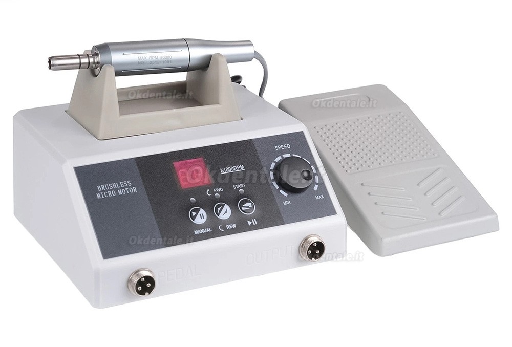 Micromotore da laboratorio odontotecnico con motore brushless di tipo E da 50.000 giri/minuto Micromotore da laboratorio odontotecnico con motore brushless di tipo E da 50.000 giri/minuto