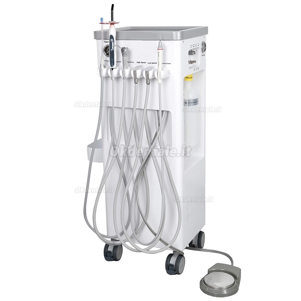 Portastrumenti per unità dentali ANZHI AZ-202-2 con compressore d'aria e scaler a ultrasuoni. Portastrumenti per unità dentali ANZHI AZ-202-2 con compressore d'aria e scaler a ultrasuoni.