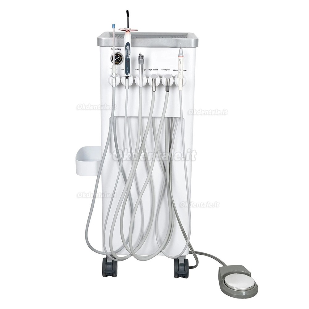 Portastrumenti per unità dentali ANZHI AZ-202-2 con compressore d'aria e scaler a ultrasuoni. Portastrumenti per unità dentali ANZHI AZ-202-2 con compressore d'aria e scaler a ultrasuoni.