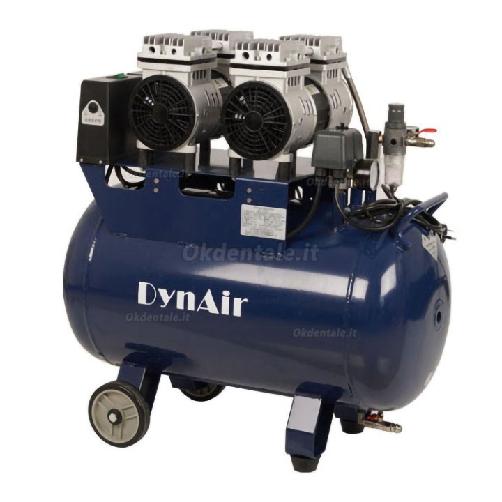 Compressore senza olio odontoiatrico Dynamic DA7002 serbatoio da 50 litri 1,5 kW/2 HP Compressore senza olio odontoiatrico Dynamic DA7002 serbatoio da 50 litri 1,5 kW/2 HP