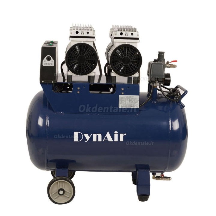 Compressore senza olio odontoiatrico Dynamic DA7002 serbatoio da 50 litri 1,5 kW/2 HP Compressore senza olio odontoiatrico Dynamic DA7002 serbatoio da 50 litri 1,5 kW/2 HP