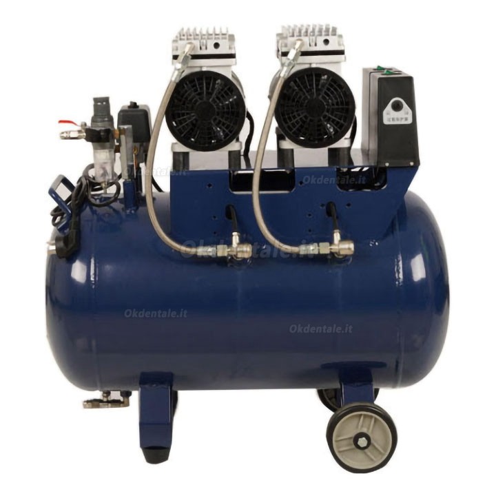 Compressore senza olio odontoiatrico Dynamic DA7002 serbatoio da 50 litri 1,5 kW/2 HP Compressore senza olio odontoiatrico Dynamic DA7002 serbatoio da 50 litri 1,5 kW/2 HP