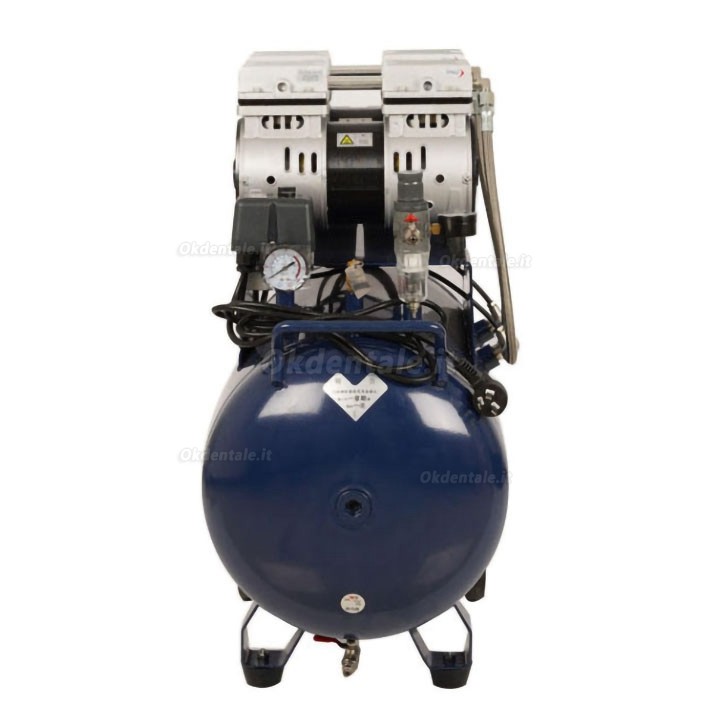 Compressore senza olio odontoiatrico Dynamic DA7002 serbatoio da 50 litri 1,5 kW/2 HP Compressore senza olio odontoiatrico Dynamic DA7002 serbatoio da 50 litri 1,5 kW/2 HP
