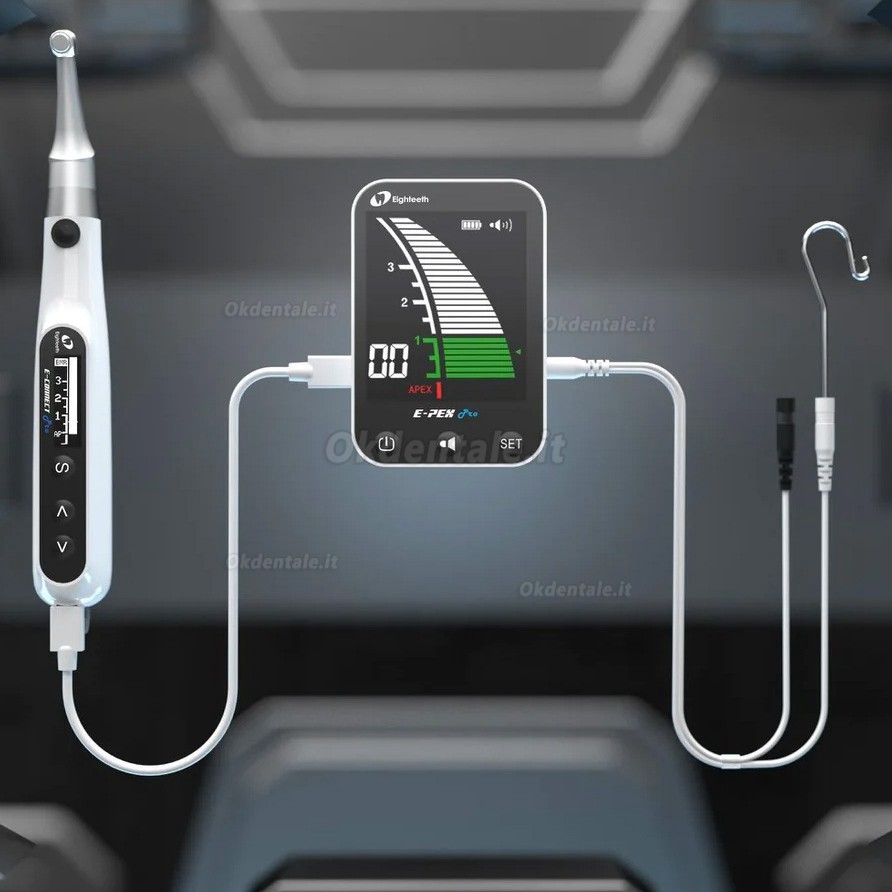 Eighteeth E-connect pro manipolo endodontico + E-pex pro rilevatore apicale Eighteeth E-connect pro manipolo endodontico + E-pex pro rilevatore apicale