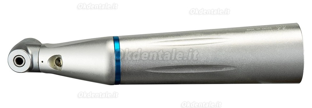 Contrangolo anello blu odontoiatrico con generatore LED interno e attacco di tipo E Contrangolo anello blu odontoiatrico con generatore LED interno e attacco di tipo E
