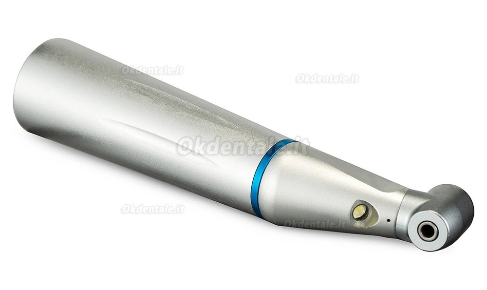 Contrangolo anello blu odontoiatrico con generatore LED interno e attacco di tipo E Contrangolo anello blu odontoiatrico con generatore LED interno e attacco di tipo E