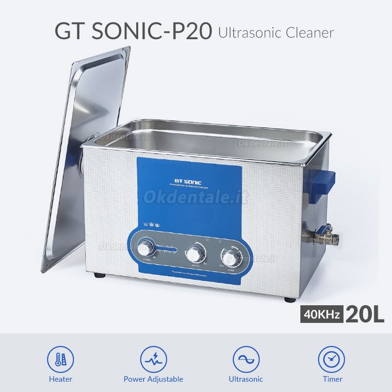 GT SONIC Serie P pulitore ad ultrasuoni 2-27L 100-500W (con funzione di riscaldamento +Regolazione della potenza)