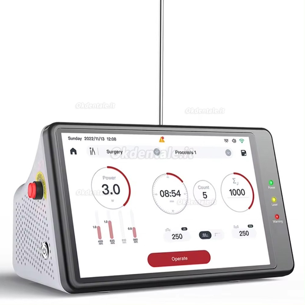 Laser a diodi multi-lunghezza d'onda dentista Gigaalaser Cheese Plus CP13G 635nm+445nm+1064nm