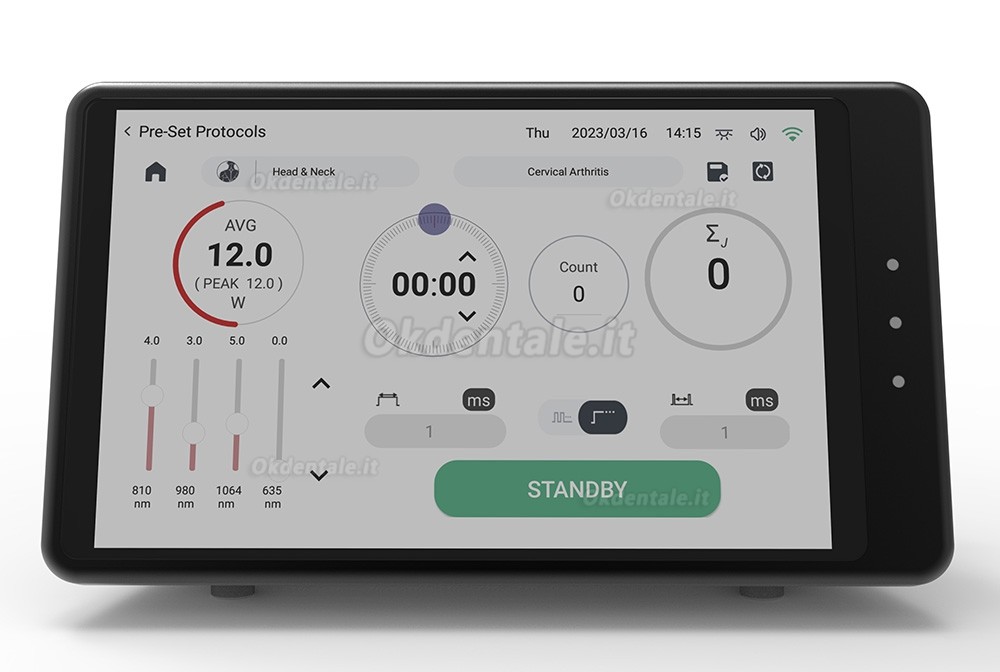 Laser a diodi multi-lunghezza d'onda dentista Gigaalaser Cheese Plus CP13G 635nm+445nm+1064nm