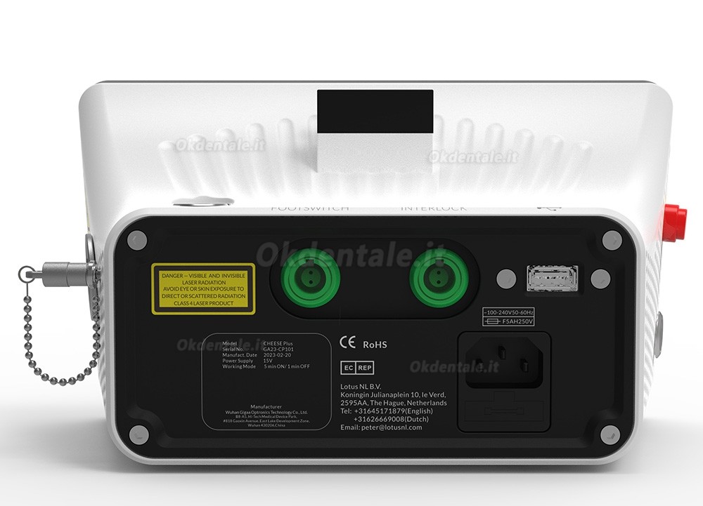 Laser a diodi multi-lunghezza d'onda dentista Gigaalaser Cheese Plus CP13G 635nm+445nm+1064nm