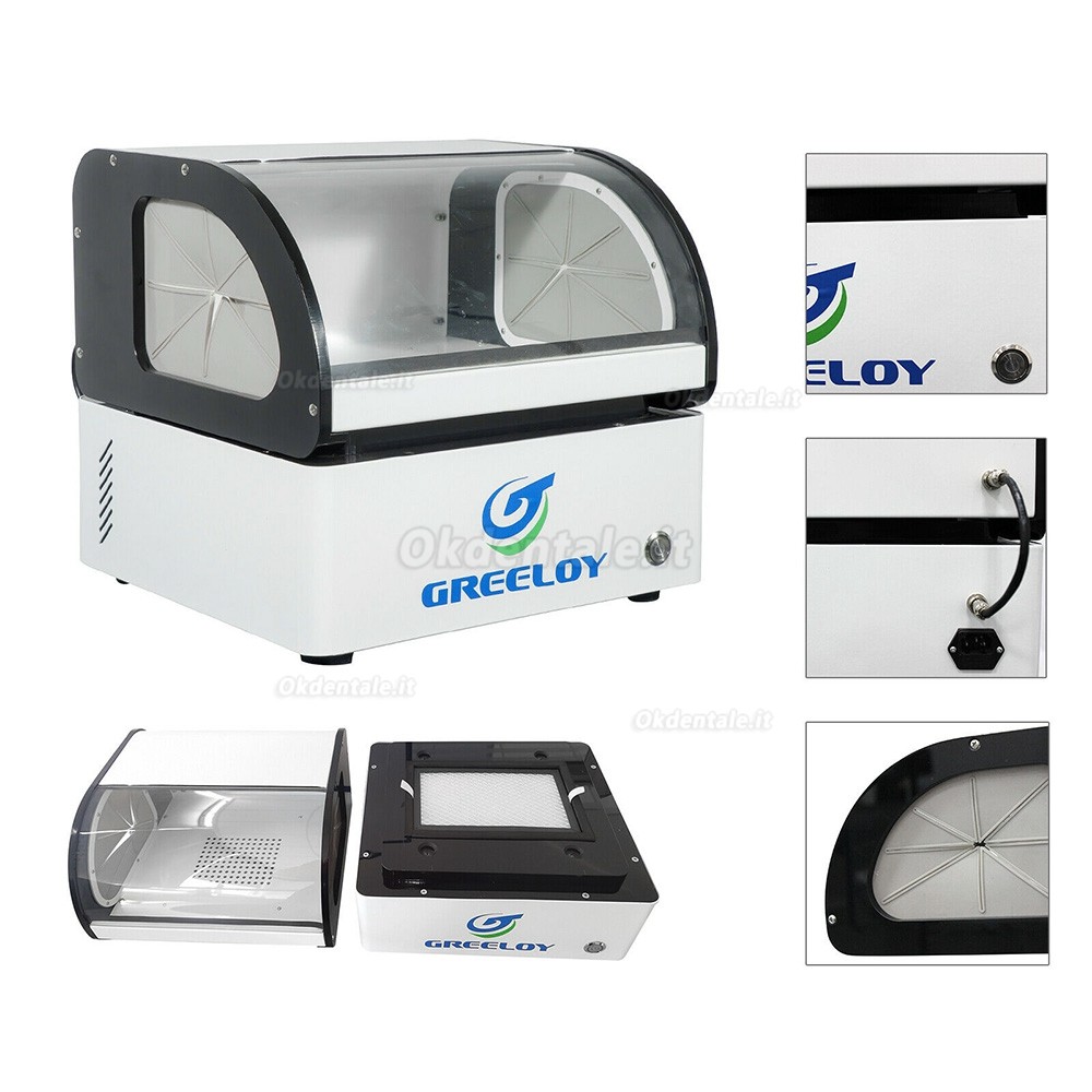 Greeloy 60W Aspiratore da banco per laboratorio con filtro e luce a led