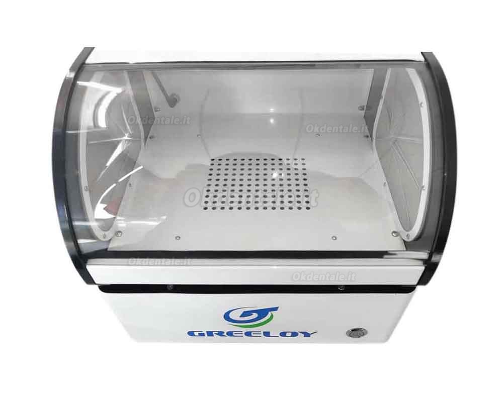 Greeloy 60W Aspiratore da banco per laboratorio con filtro e luce a led