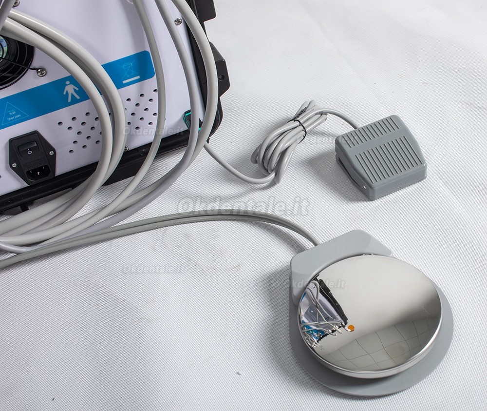 Greeloy® GU-P208 Riunito odontoiatrico portatile + Micromotore elettrico odontoiatrico + Lampada fotopolimerizzante + Ablatore