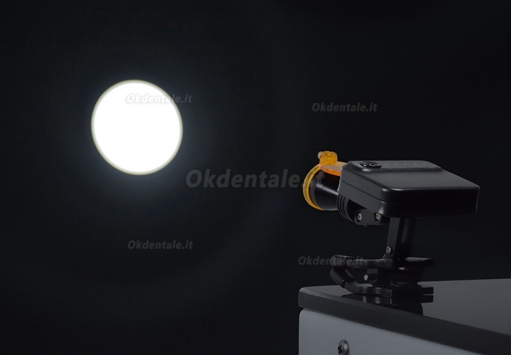 Luce per occhiali ingrandenti portatile dentale / lampada frontale per lenti binocular con filtro ottico ＆ 2 batterie