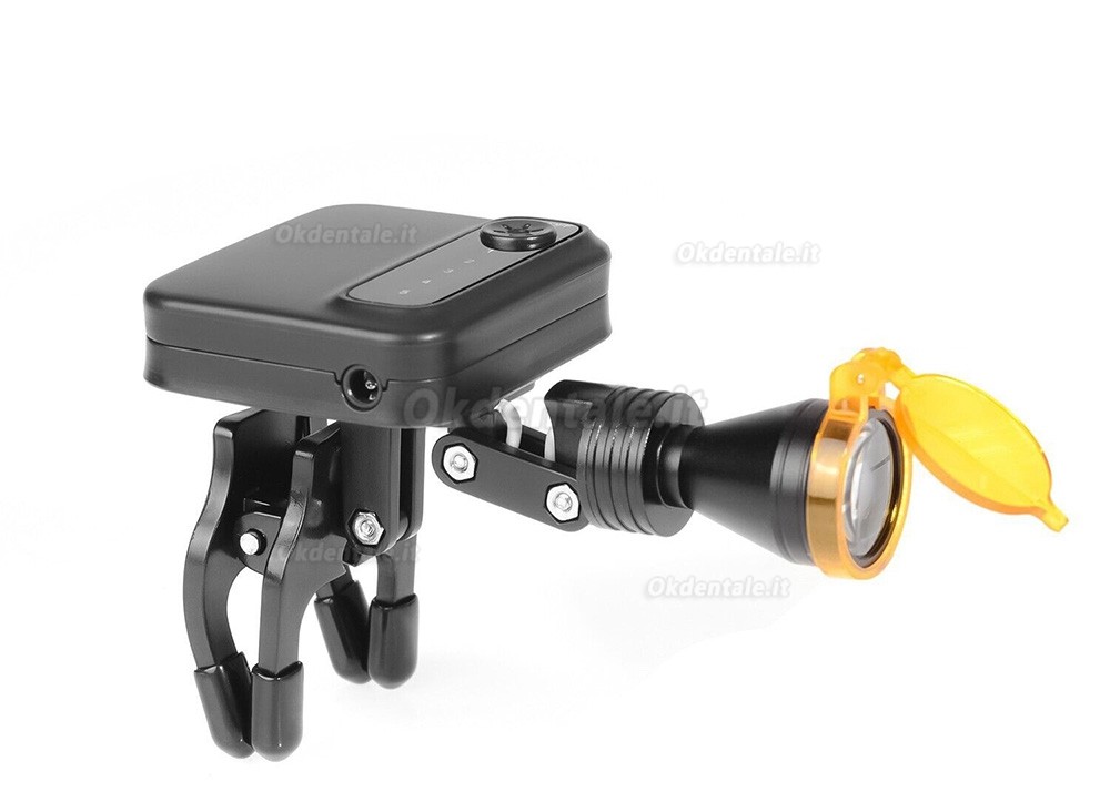 Luce per occhiali ingrandenti portatile dentale / lampada frontale per lenti binocular con filtro ottico ＆ 2 batterie