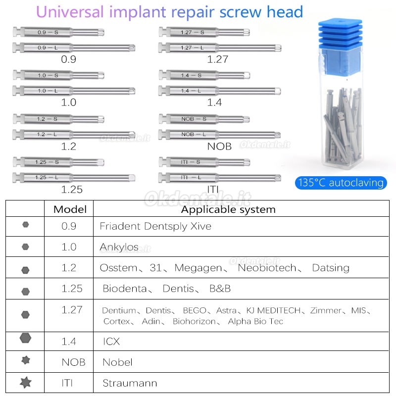 Impianto con chiave dinamometrica universale elettrica dentale 10-50N.cm