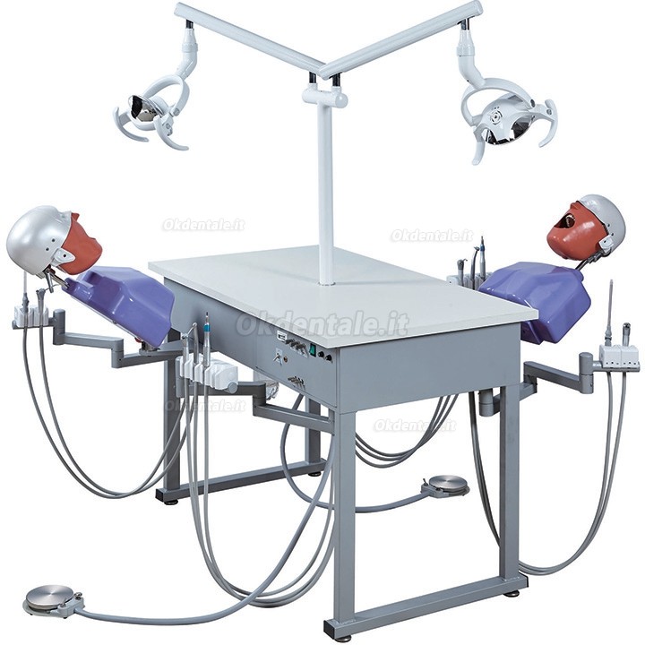 Jingle A4 Dental 2 Students training Double Teaching Manual Control Phantom Dental Simulation Unit