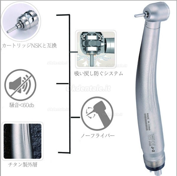 Jinme® J2-SU Spruzzo singolo d'acqua testa standard manipolo turbina dentale