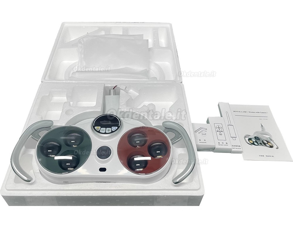 Lampada operatoria dentale a LED da montato a soffitto KY KY-P183 con videocamera wireless integrata Lampada operatoria dentale a LED da montato a soffitto KY KY-P183 con videocamera wireless integrata