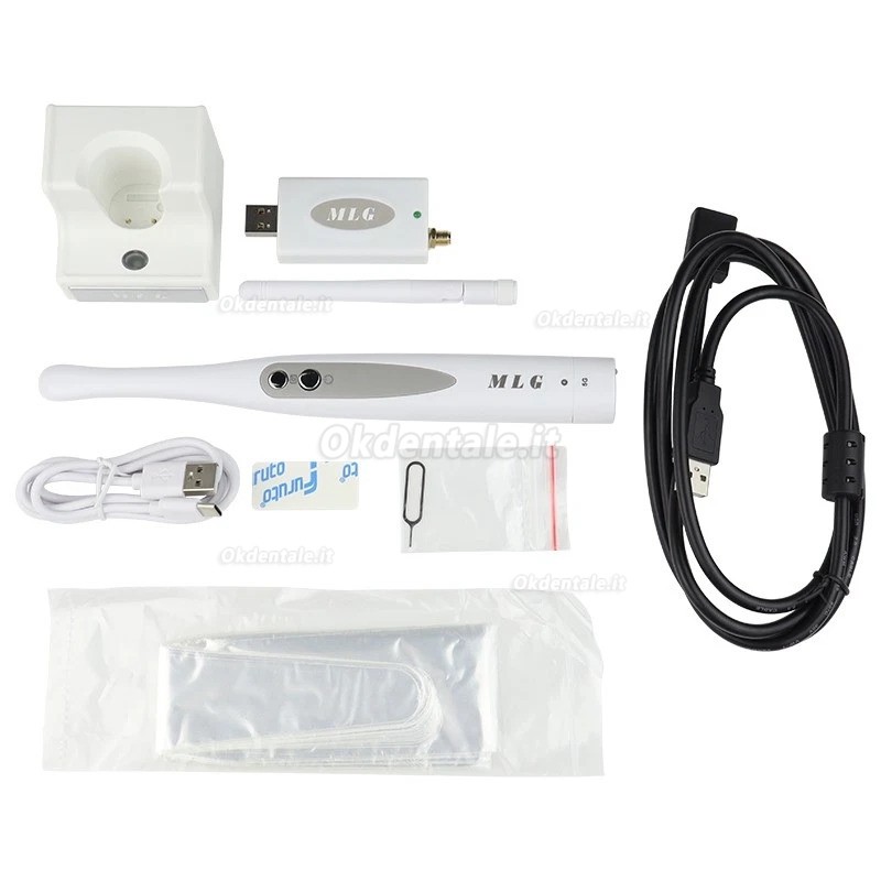 Telecamera intraorale wireless per odontoiatria MLG CF680, 1080P, con 8 luci LED Telecamera intraorale wireless per odontoiatria MLG CF680, 1080P, con 8 luci LED
