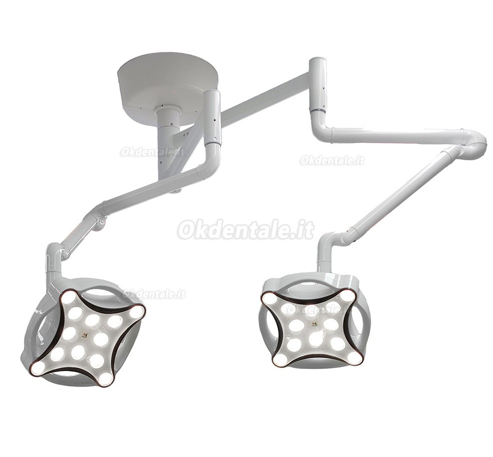 Micare® JD1700 Lampada scialitica odontoiatrica a LED a doppia testa con montaggio a soffitto