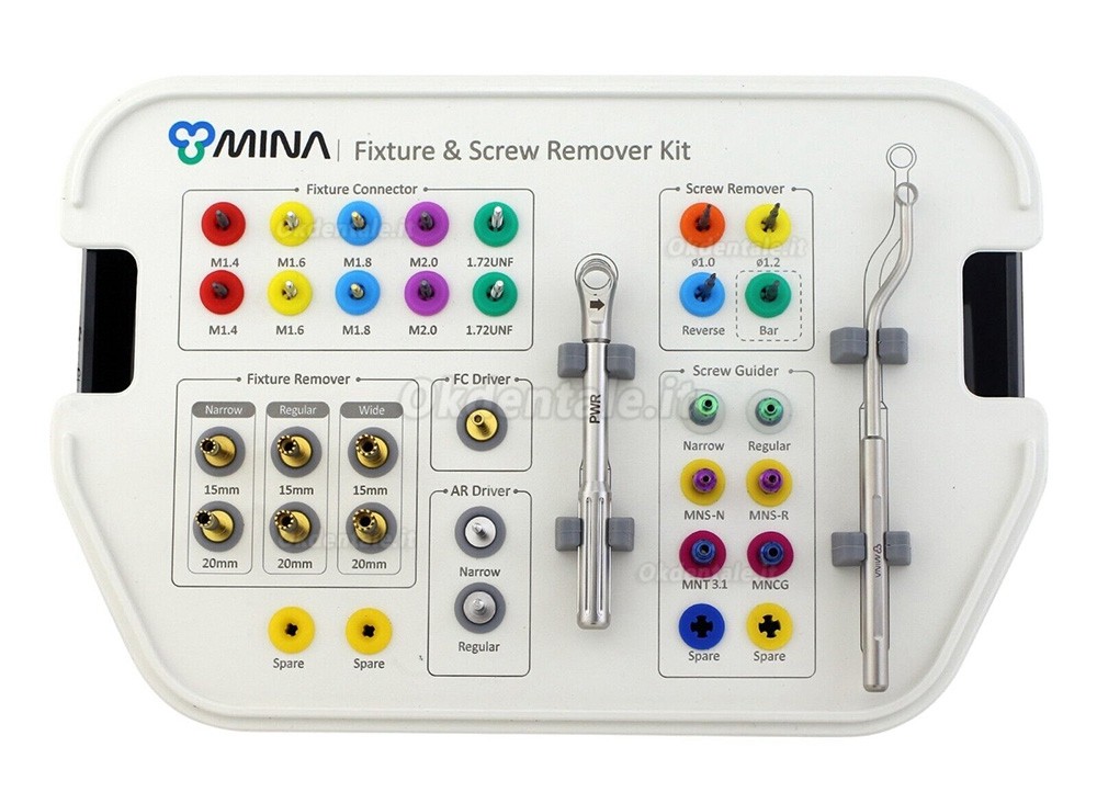 MINA Dispositivo di fissaggio dell'impianto & Estrattore viti rotte per impianti