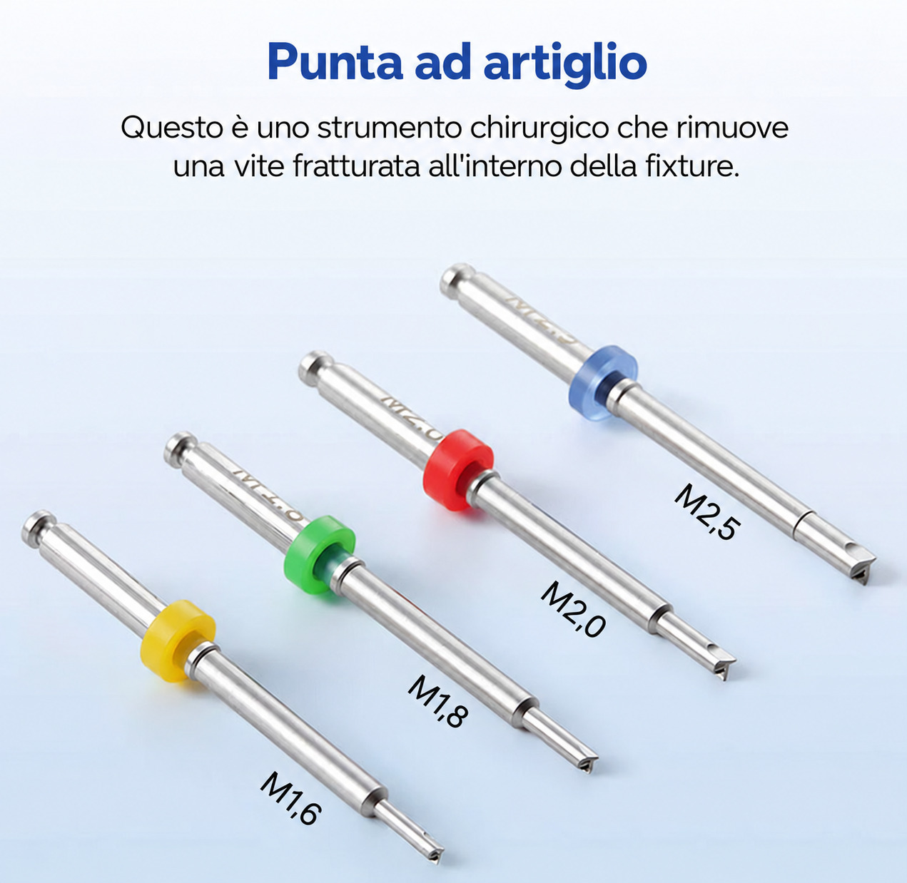 Kit universale HLY Dental per la rimozione di viti implantari Kit universale HLY Dental per la rimozione di viti implantari