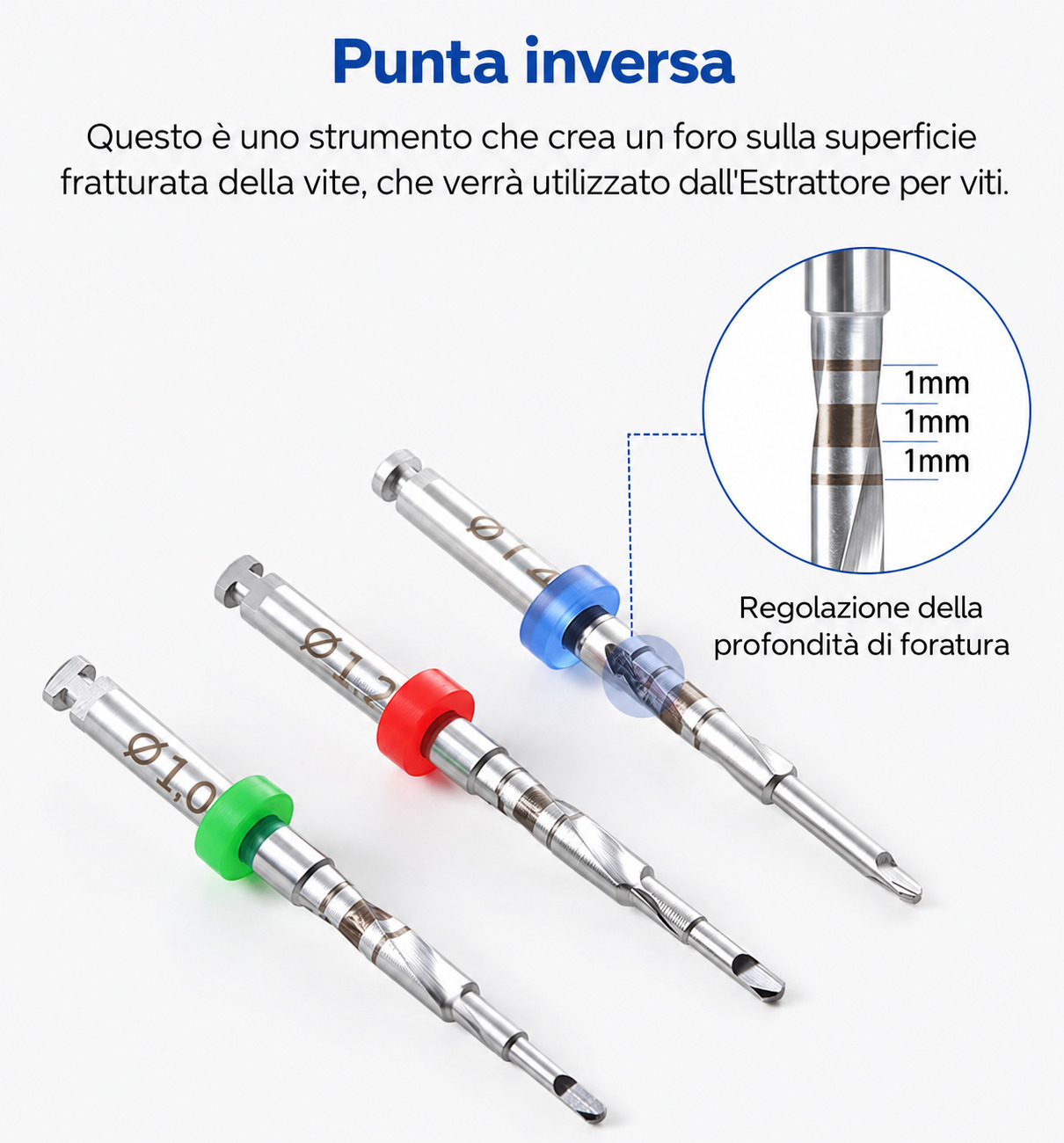Kit universale HLY Dental per la rimozione di viti implantari Kit universale HLY Dental per la rimozione di viti implantari