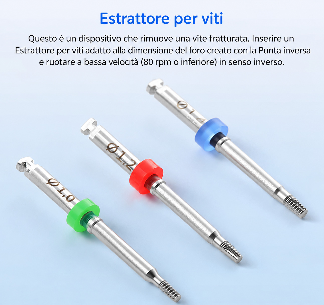 Kit universale HLY Dental per la rimozione di viti implantari Kit universale HLY Dental per la rimozione di viti implantari