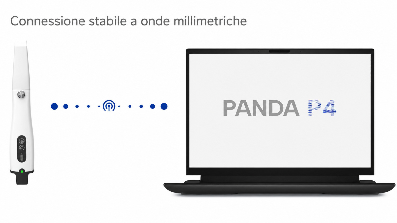 Scanner intraorale 3D wireless Panda P4 con 6 puntali di scansione