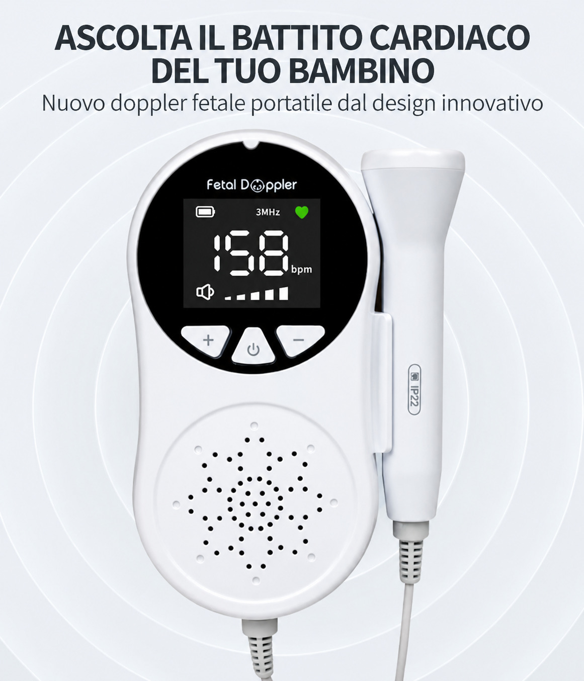 Doppler fetale portatile CONTEC 10A (LED) Doppler fetale portatile CONTEC 10A (LED)
