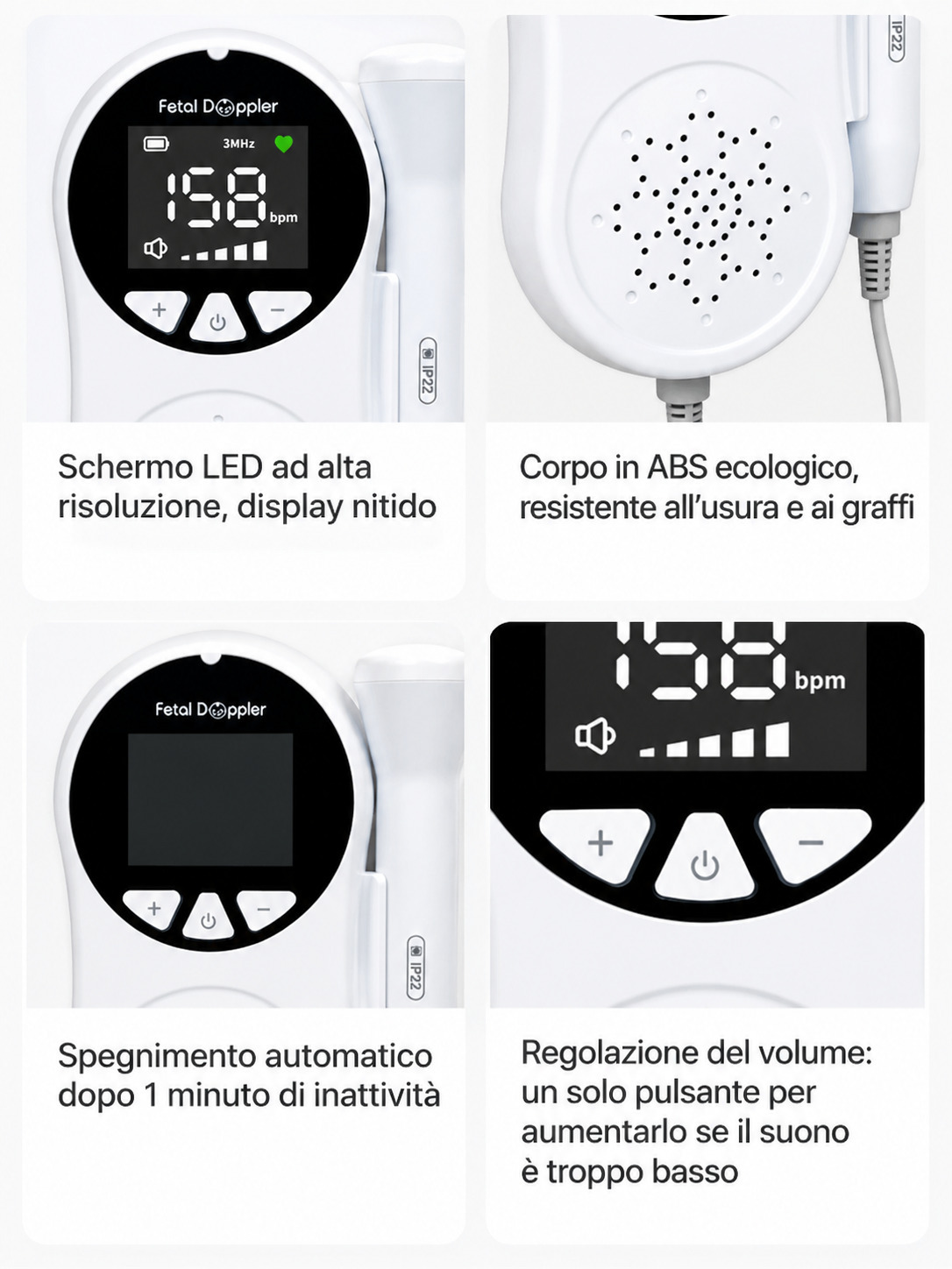 Doppler fetale portatile CONTEC 10A (LED) Doppler fetale portatile CONTEC 10A (LED)