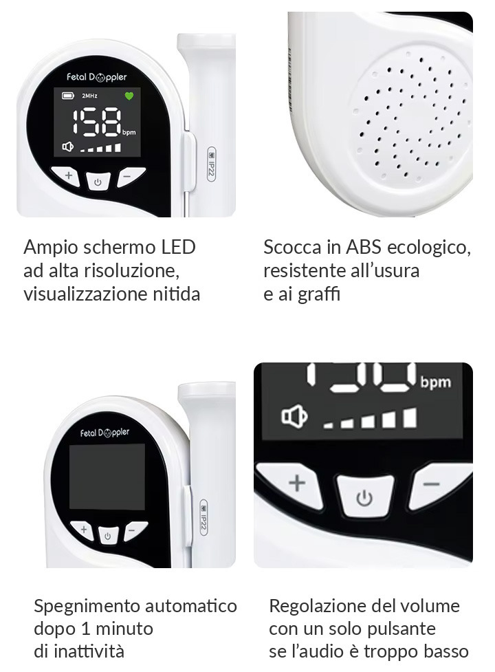 Doppler fetale tascabile CONTEC 10B LED Doppler fetale tascabile CONTEC 10B LED
