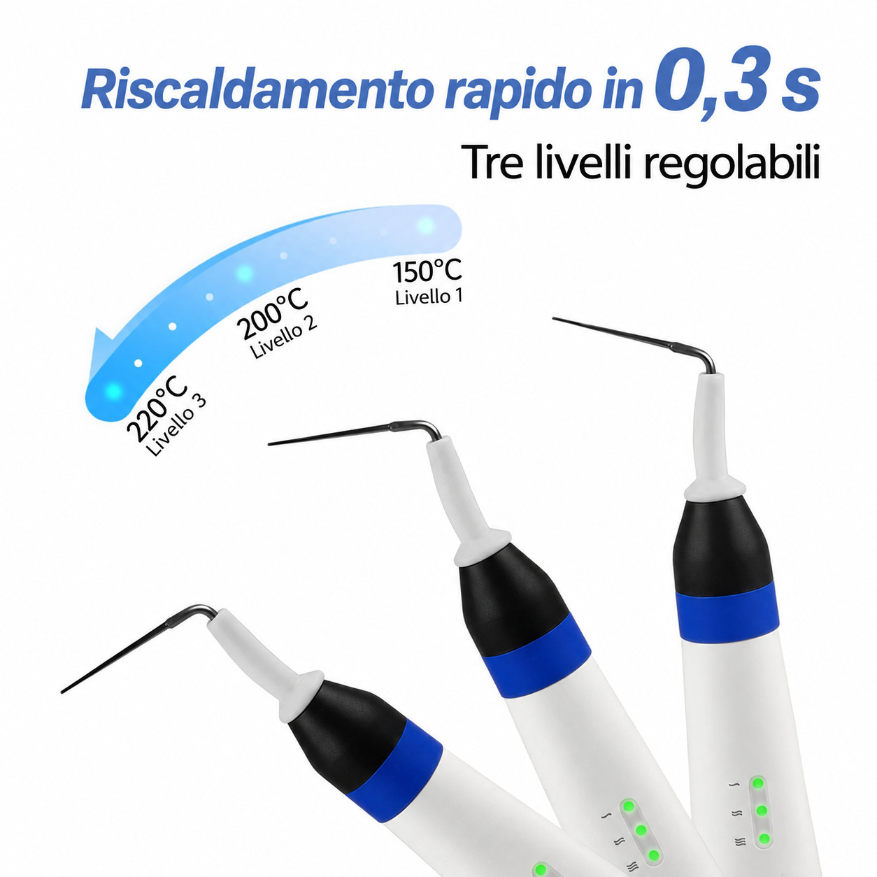Sistema di otturazione endodontica / Gutta Percha Penna con 2 punte