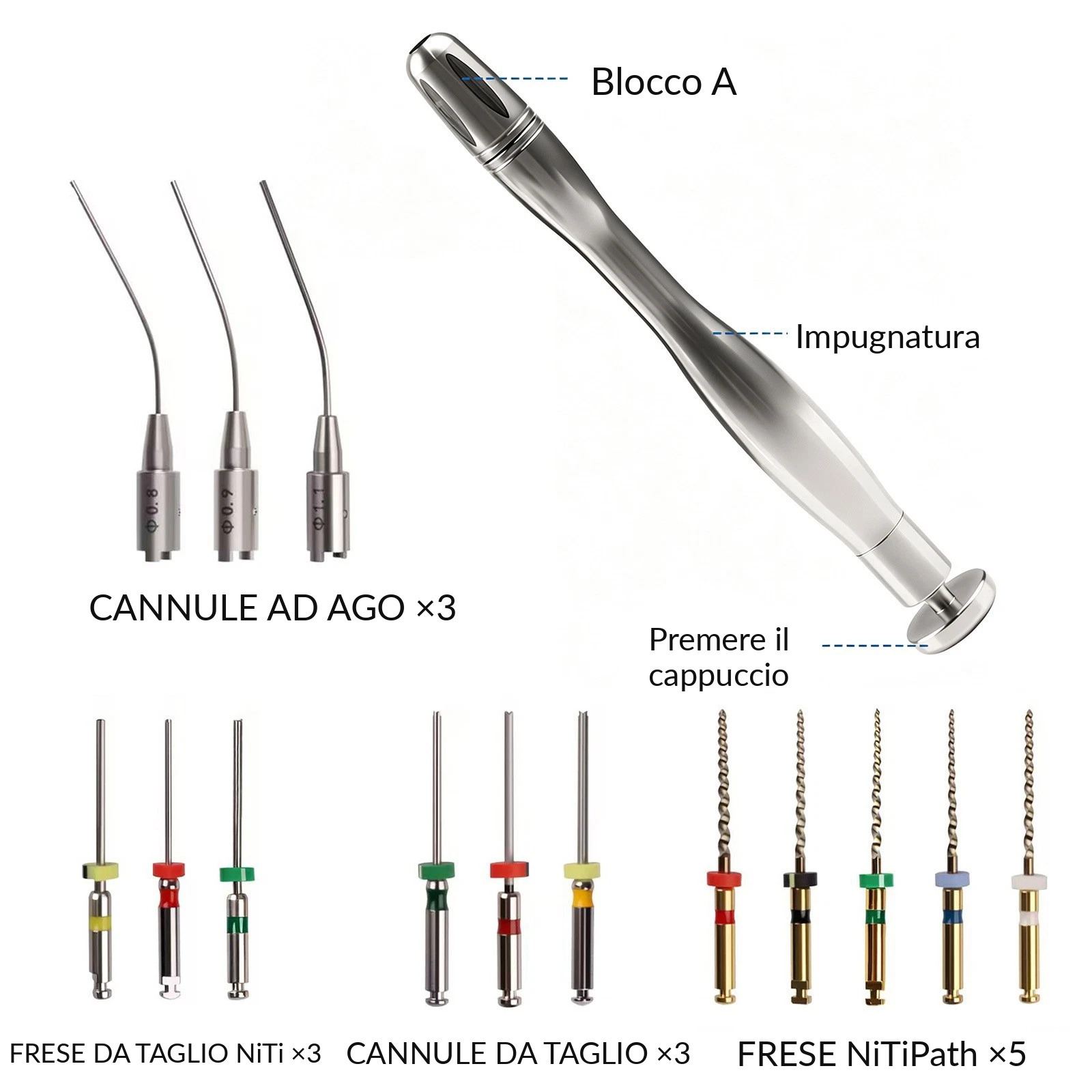 Kit di rimozione di lime endodontiche / Sistema per la rimozione di strumenti endodontici Kit di rimozione di lime endodontiche / Sistema per la rimozione di strumenti endodontici