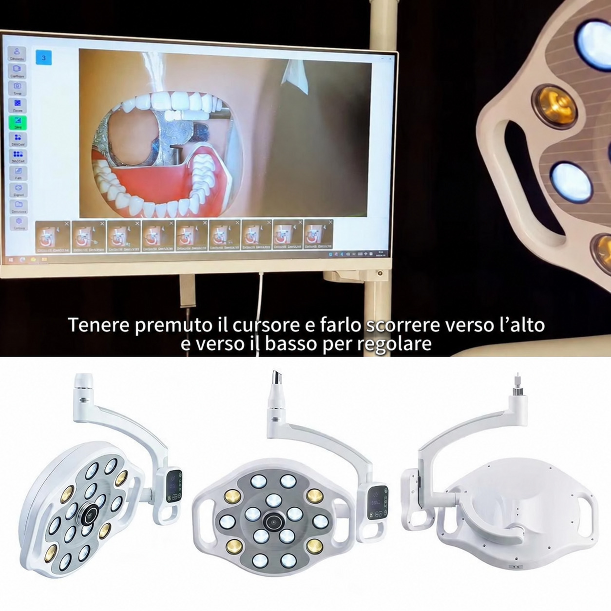 Lampada sala operatoria dentale a LED da soffitto KY KY-P132-1 con telecamera wireless integrata Lampada sala operatoria dentale a LED da soffitto KY KY-P132-1 con telecamera wireless integrata