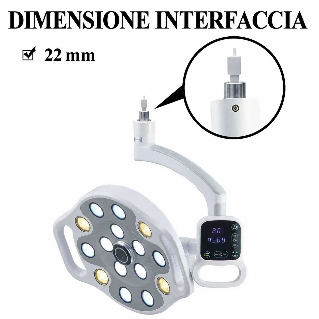 Lampada scialitica dentale a LED da pavimento KY KY-P132-2 con videocamera wireless integrata Lampada scialitica dentale a LED da pavimento KY KY-P132-2 con videocamera wireless integrata