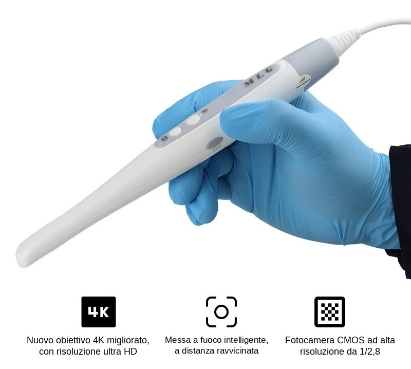 Telecamera intraorale dentale USB 4K HD MLG CF686B, sensore da 1/2,8 pollici Telecamera intraorale dentale USB 4K HD MLG CF686B, sensore da 1/2,8 pollici