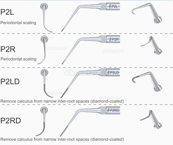 Woodpecker® Kit Inserti da parodontologia EMS Compatibile P2L P2R P2LD P2RD