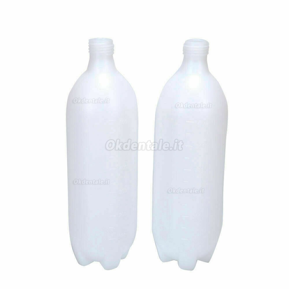 Bottiglia di plastica di stoccaggio dell'acqua dentale da 2 pezzi 1200ml per unità di turbina dentale