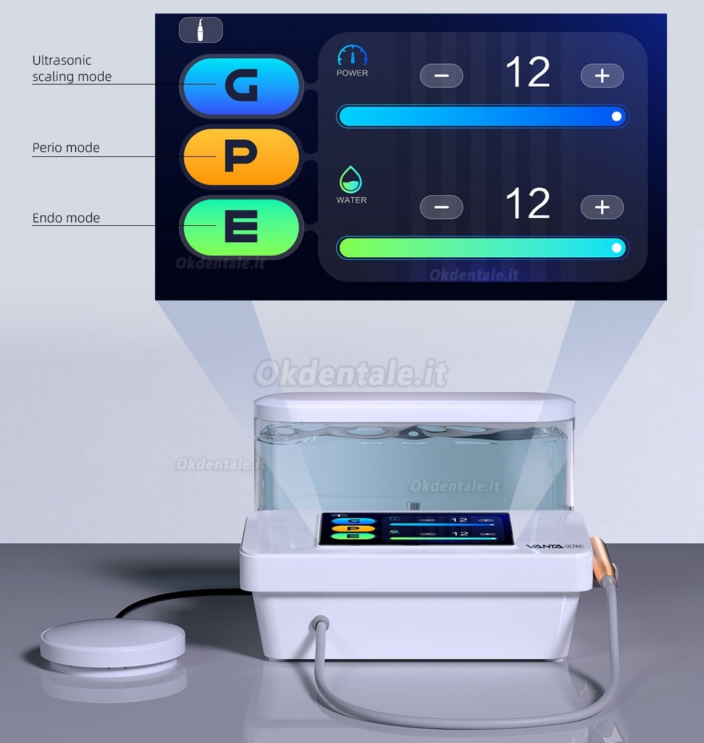 Ablatore ultrasonico dentale digitale PlusPower Vanta