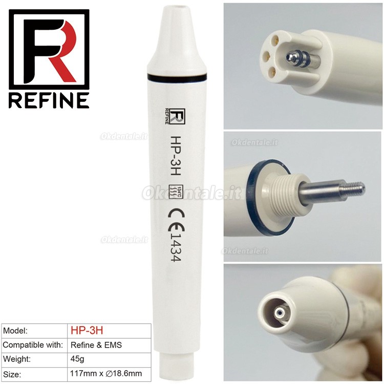 Refine® HP1/HP3/HP5L/HP6L Manipolo ablatore ad ultrasuoni compatibile con EMS Woodpecker