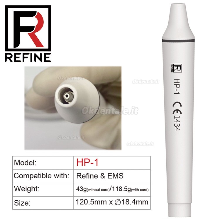 Refine® HP1/HP3/HP5L/HP6L Manipolo ablatore ad ultrasuoni compatibile con EMS Woodpecker