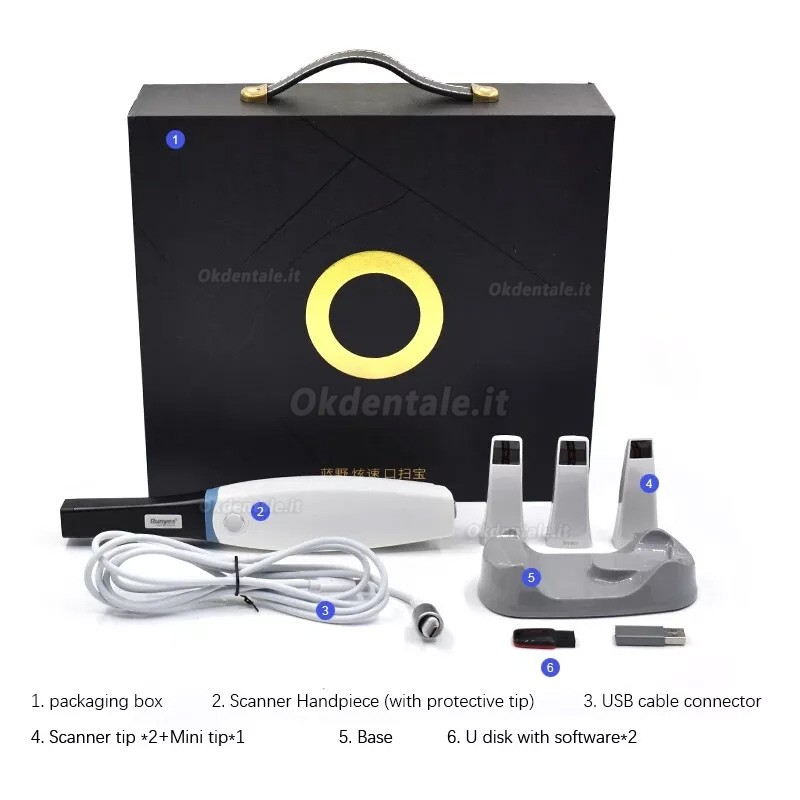 Runyes 3DS V3 PRO Scanner intraorale dentale, Scanner 3D dentale digitale con software Runyes 3DS V3 PRO Scanner intraorale dentale, Scanner 3D dentale digitale con software