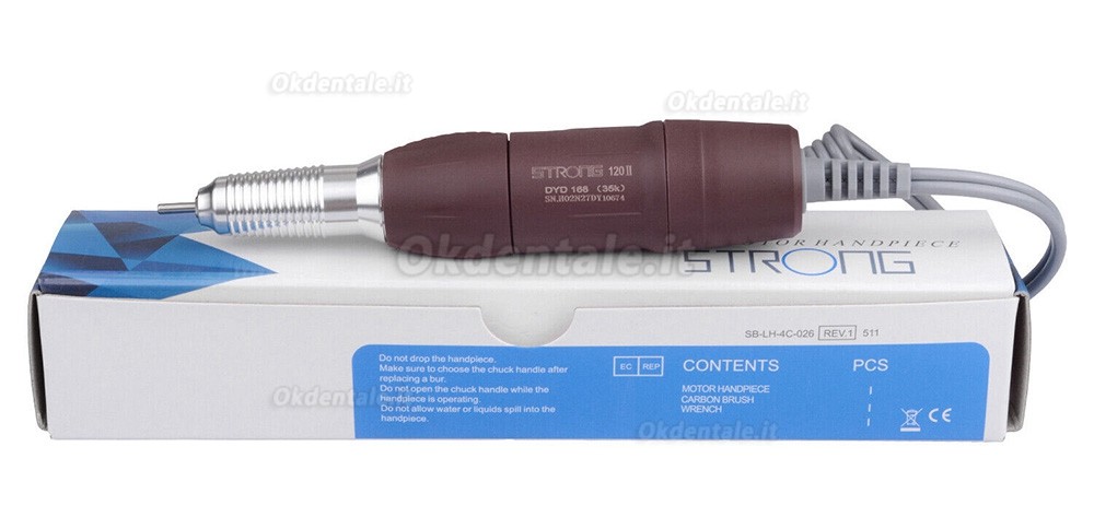 Manipolo micromotore per laboratorio odontoiatrico STRONG® 120 35000 giri/min 2,35 mm