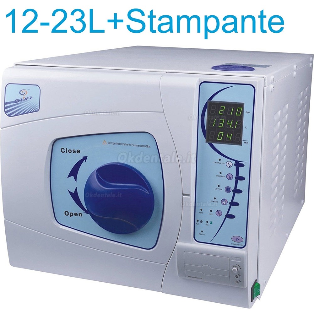 Sun® SUN-II-D Sterilizzazione Autoclaves Dentista/Laboratorio Classe B 12-23L