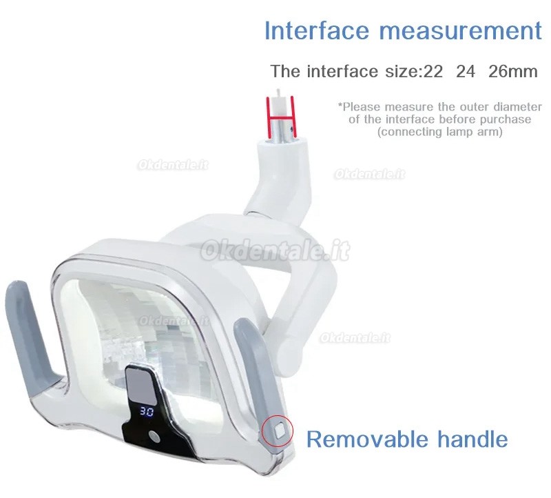 Saab P117 lampada riunito odontoiatrico lampade dentisti (φ22mm/φ24mm/φ26mm connettore)