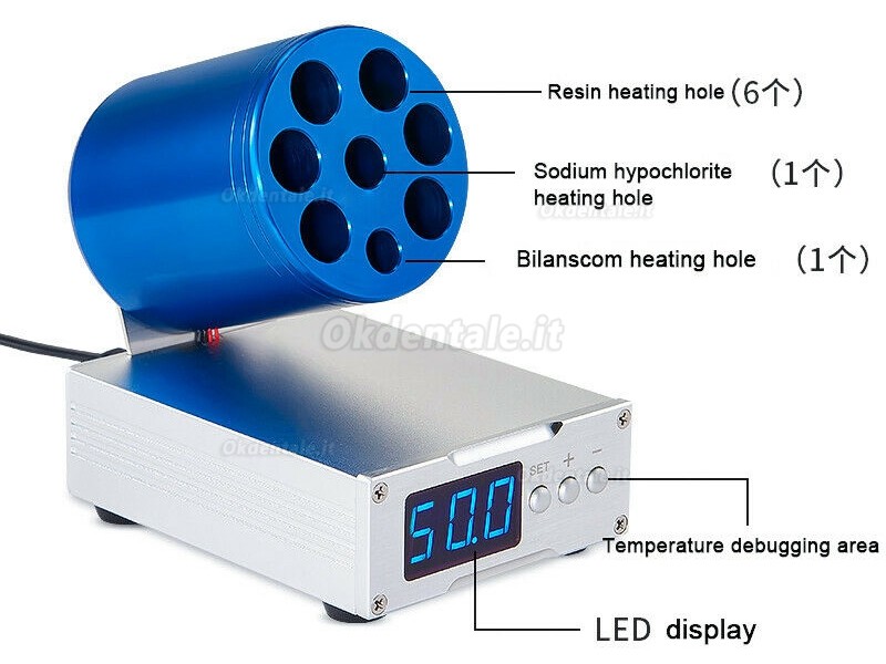 Riscaldatore di composito odontoiatrico 30-70℃ con schermo digitale