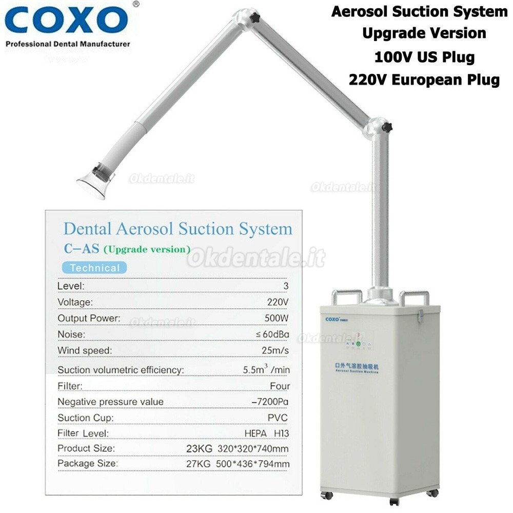 COXO C-AS aspiratore aerosol dentista con sterilizzazione UV (approvato dalla CE e FDA)